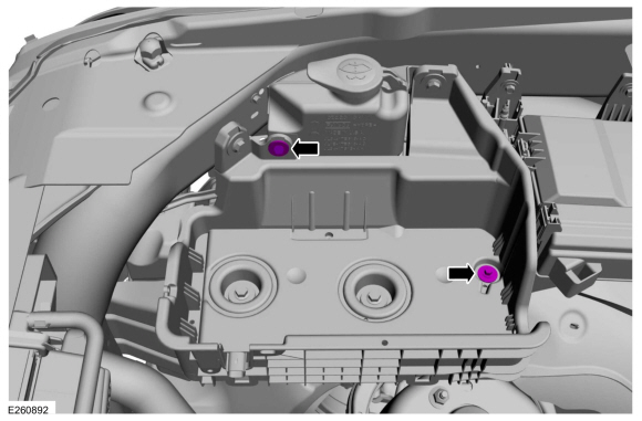 Lincoln Navigator - Battery Tray. Removal and Installation - Battery ...