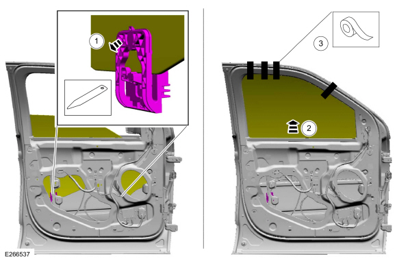 Lincoln Navigator - Front Door Window Regulator and Motor. Removal and
